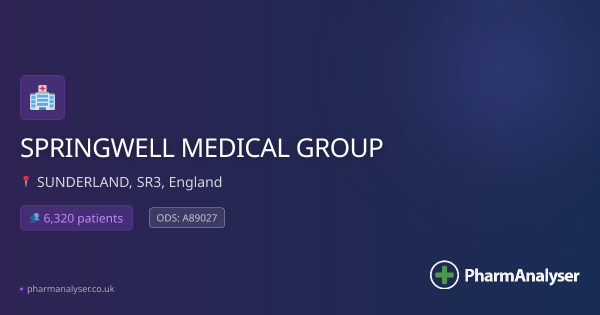 SPRINGWELL MEDICAL GROUP - GP in Sunderland, SR3... | A89027