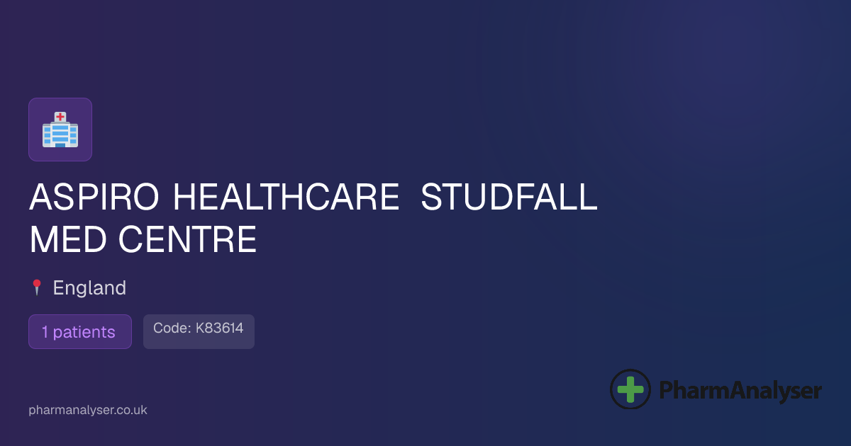 ASPIRO HEALTHCARE STUDFALL MED CENTRE - GP in Co... | K83614