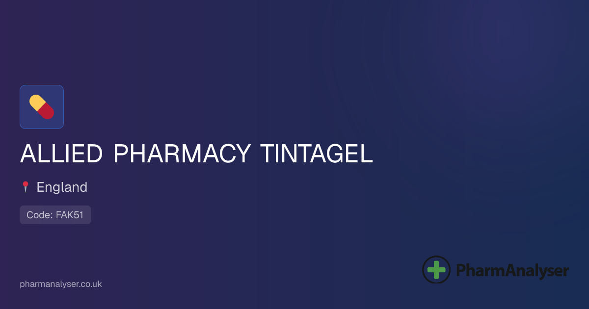 ALLIED PHARMACY TINTAGEL - Pharmacy in PL34 0DA,... | FAK51